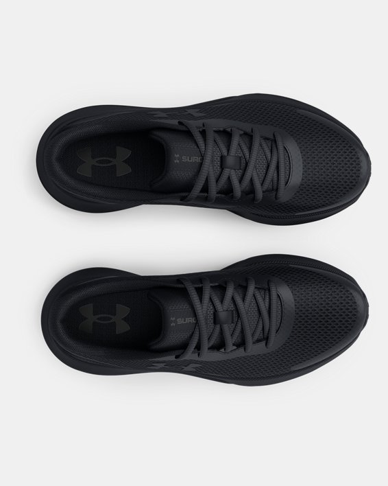 Boys' Grade School UA Surge 3 Running Shoes, Black, pdpMainDesktop image number 2